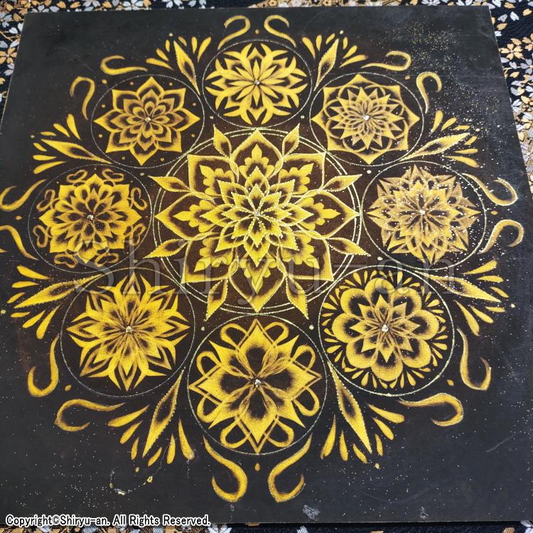 志龍画 曼荼羅 絵画 インテリア 玄関 曼荼羅アート 原画 265×265mm_7