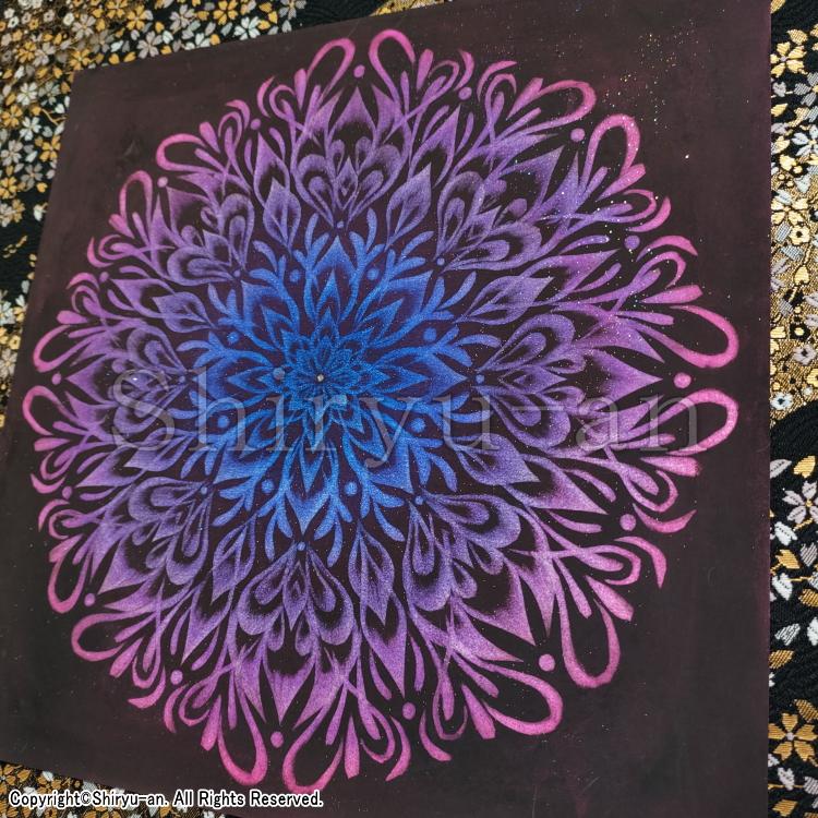 志龍画 曼荼羅 絵画 インテリア 玄関 曼荼羅アート 原画 270×270mm_3