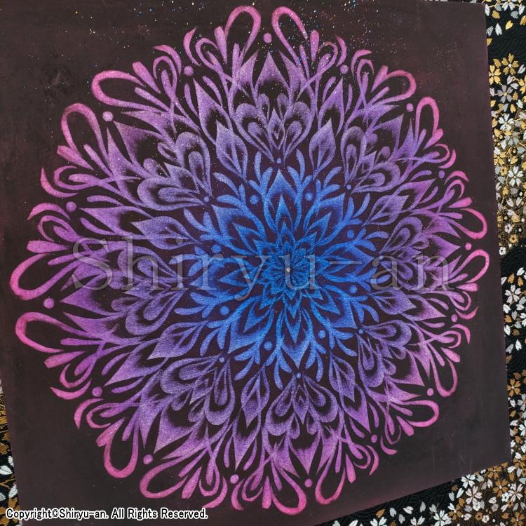 志龍画 曼荼羅 絵画 インテリア 玄関 曼荼羅アート 原画 270×270mm_4