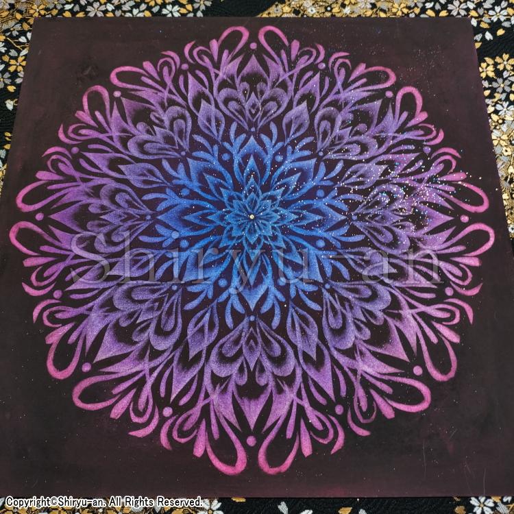 志龍画 曼荼羅 絵画 インテリア 玄関 曼荼羅アート 原画 270×270mm_7