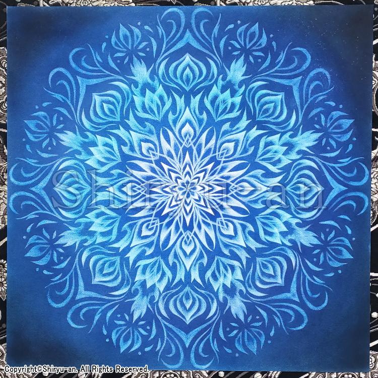 志龍画 曼荼羅 絵画 インテリア 玄関 曼荼羅アート 原画 355×355mm_1