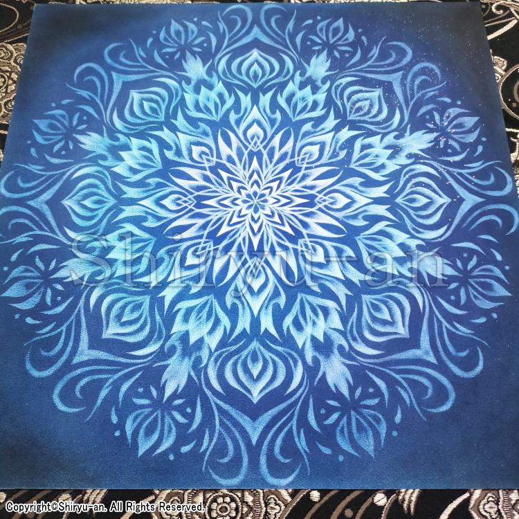 志龍画 曼荼羅 絵画 インテリア 玄関 曼荼羅アート 原画 355×355mm_7