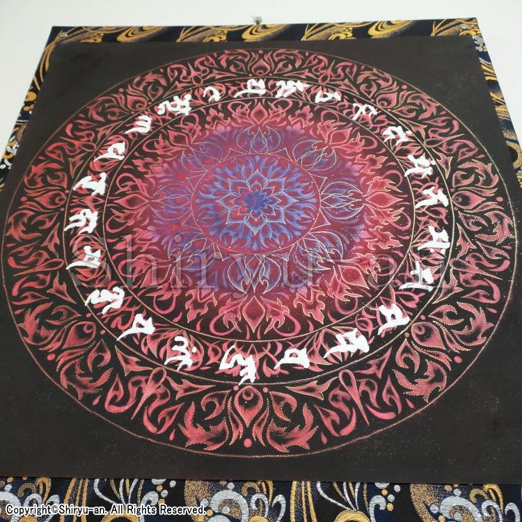 志龍画 曼荼羅 絵画 インテリア 玄関 曼荼羅アート 原画 560×560mmの画像