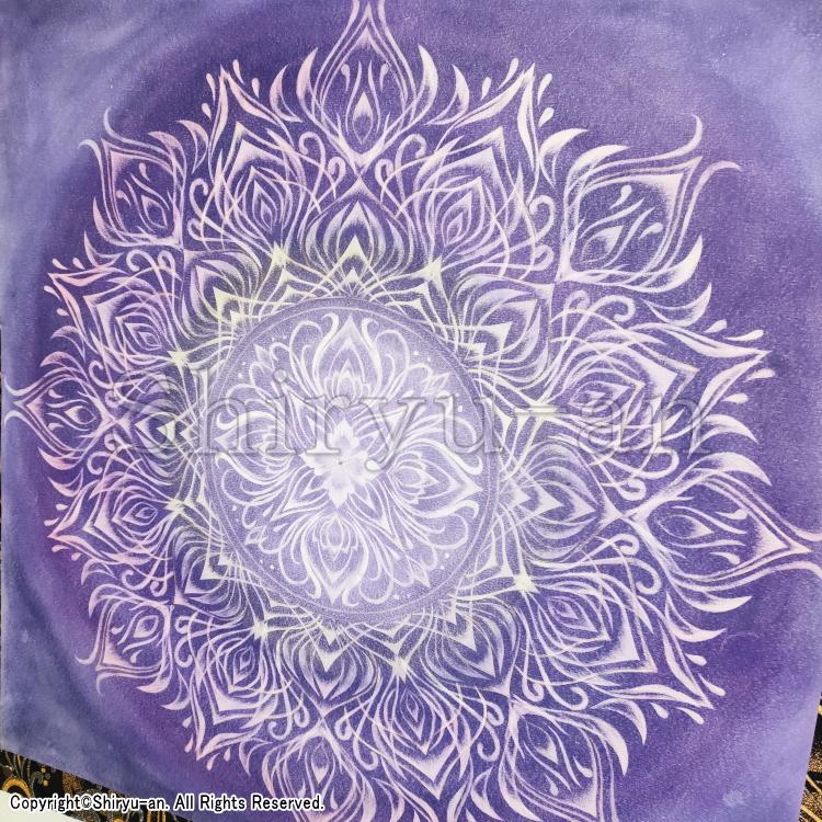 志龍画 曼荼羅 絵画 インテリア 玄関 曼荼羅アート 原画 570×570mmの画像