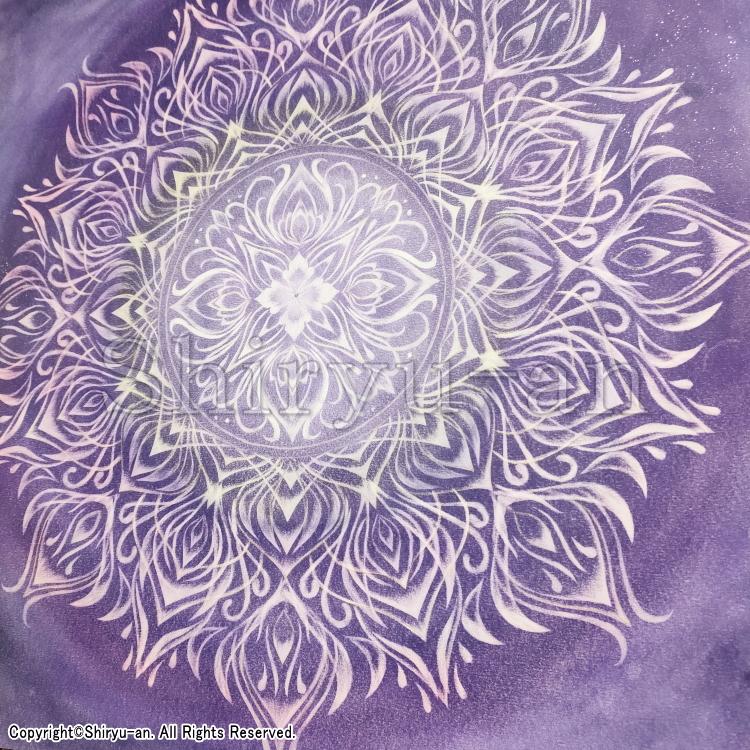 志龍画 曼荼羅 絵画 インテリア 玄関 曼荼羅アート 原画 570×570mmの画像