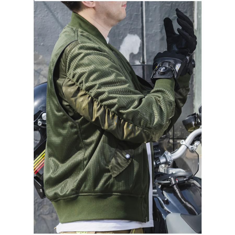 バイクジャケット メッシュジャケット プロテクター ライディング バイクウェア 通気 春夏 メンズ 新作 D80 しせい 通販 Yahoo ショッピング