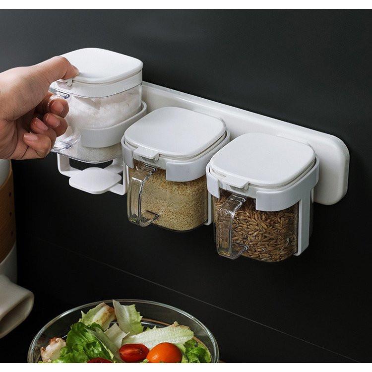 調味料入れ 調味料容器 ストッカー 収納ケース キッチン収納 壁付け セット シンプル 保存容器 スパイスボトル 塩 胡椒 香辛料 砂糖 醤油 Kcc03 しせい 通販 Yahoo ショッピング
