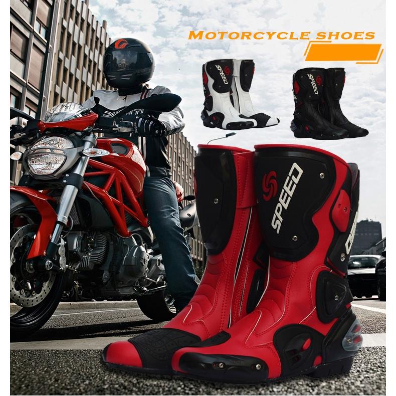 オンロードブーツ ブーツ レーシングブーツ メンズ ツーリング ライディングブーツ バイクブーツ モトクロスブーツ バイク用品 オートバイ 耐久性 耐衝撃性 Qxbl B1001 しせい 通販 Yahoo ショッピング