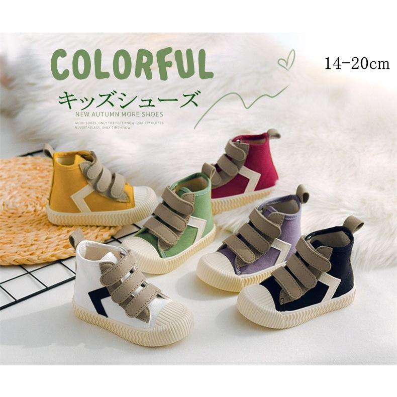 子どもシューズ 女の子 男の子 靴 シューズ キャンバスシューズ スニーカー ハイカット 韓国風 クーキシューズ 14cm cm Ts しせい 通販 Yahoo ショッピング