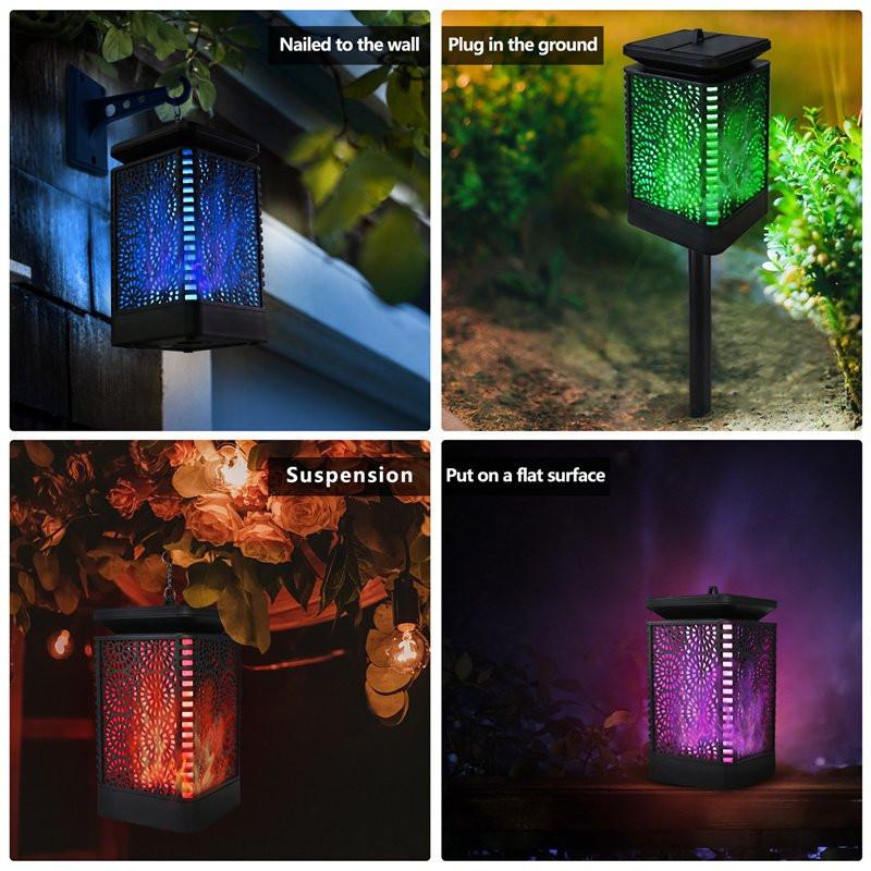 ソーラーライトガーデンライト 炎のライト 和風 揺れる炎 屋外照明 炎のライト 防水 アウトドアライト 歩道 ソーラー 芝生 庭 ガーデン 屋外などに適用 2個セット Sdj196b シシドカンパニー