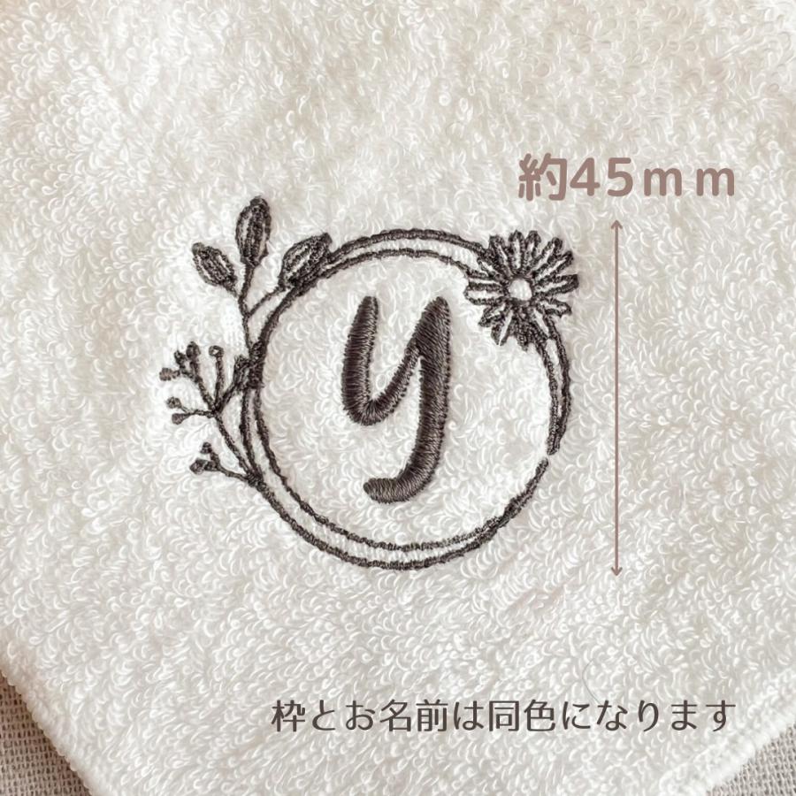 オーダー商品　イニシャル刺繍入り3点セット☆ shishu-nanairo_initial-waku-taoru