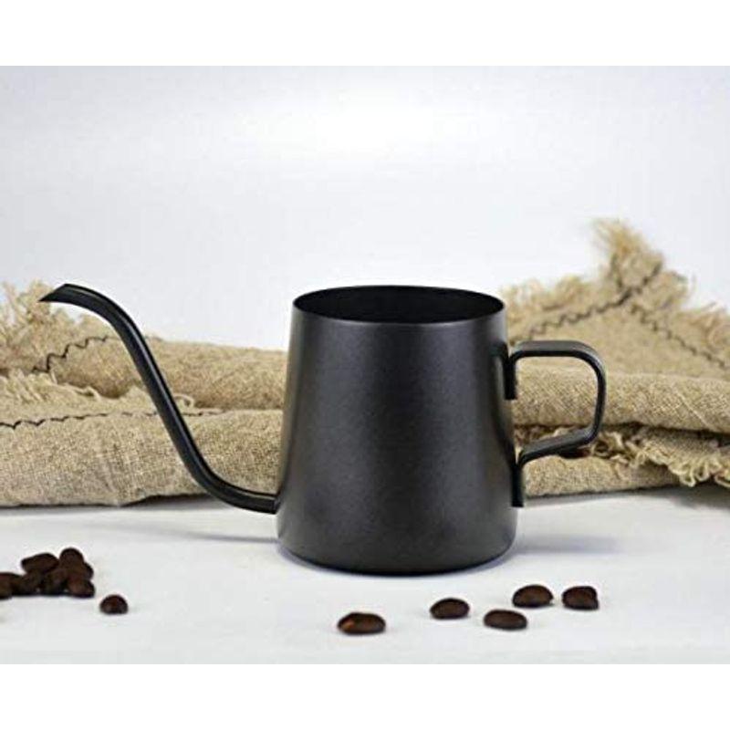 雑誌で紹介された ブラック ステンレス ドリップポット コーヒーポット FAROL 細口ポット 250ml) (ブラック, 業務用 グースネック  ドリップポット - www.anaboliki24.pl