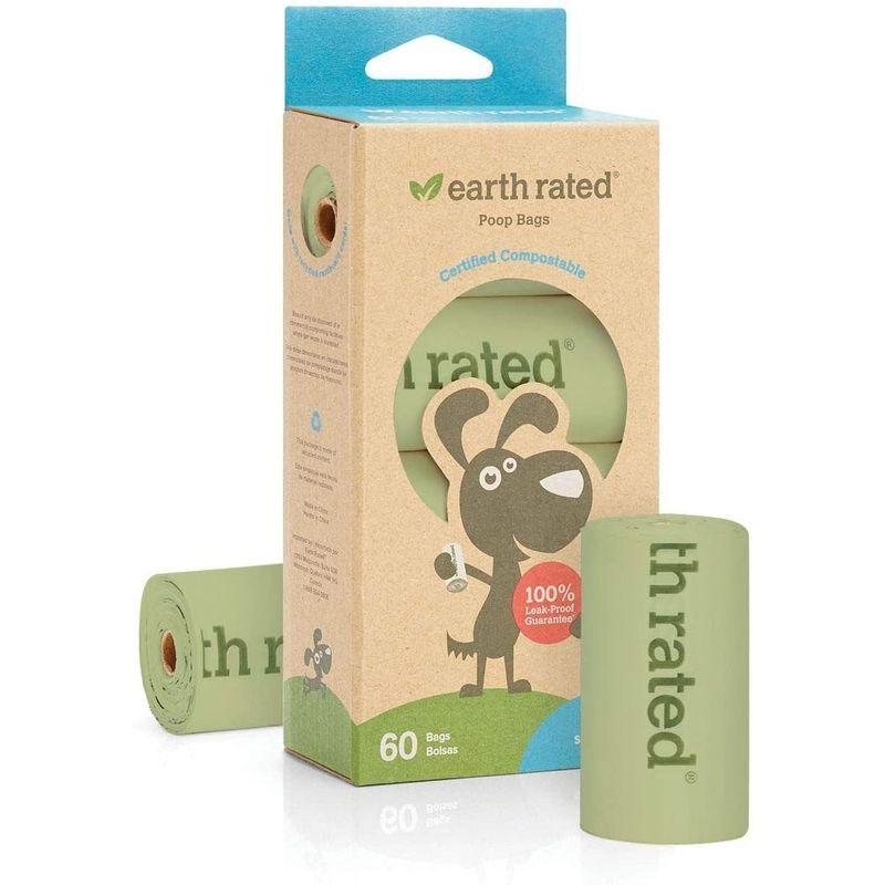Earth Rated ご予約品 正規輸入品ペット用エチケット袋 堆肥可能タイプ 60枚入