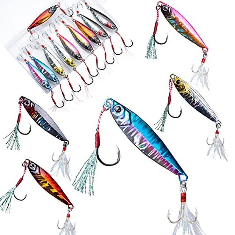充実の品 Ldt ショア ジギング ルアー メタルジグ セットアッパー オールシーズンに対応 10g 15g g 30g 40g 5 10個装異色 Fundaterapia Com