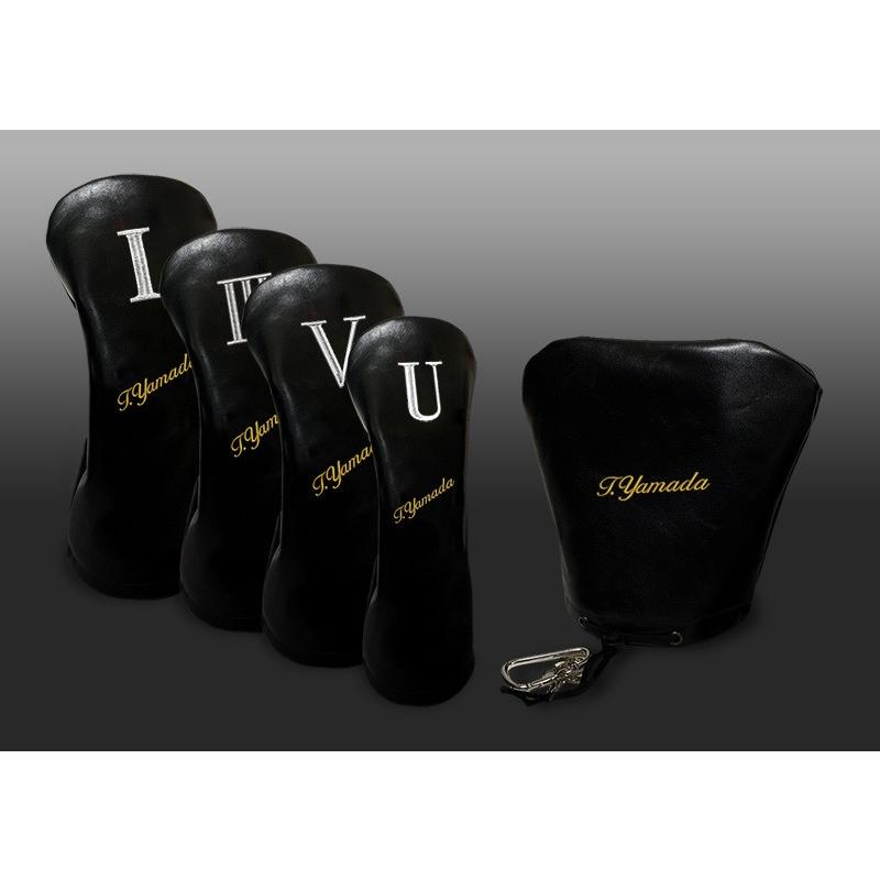 至高のオリジナルヘッドカバーフルセット 国産本革 ネーム入り オーダーメイド型ヘッドカバー ブラック01 名入り We I 0000 オーダー刺繍専門店 刺繍館 通販 Yahoo ショッピング