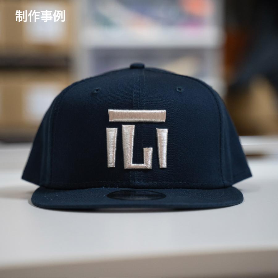 1文字オリジナルロゴ 3D立体刺繍キャップ スナップバック カスタム