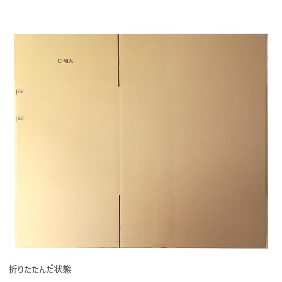 ダンボール 170サイズ 長さ680×幅480×高さ490ｍｍ C-特大ケース（1枚） | ブランド登録なし | 09