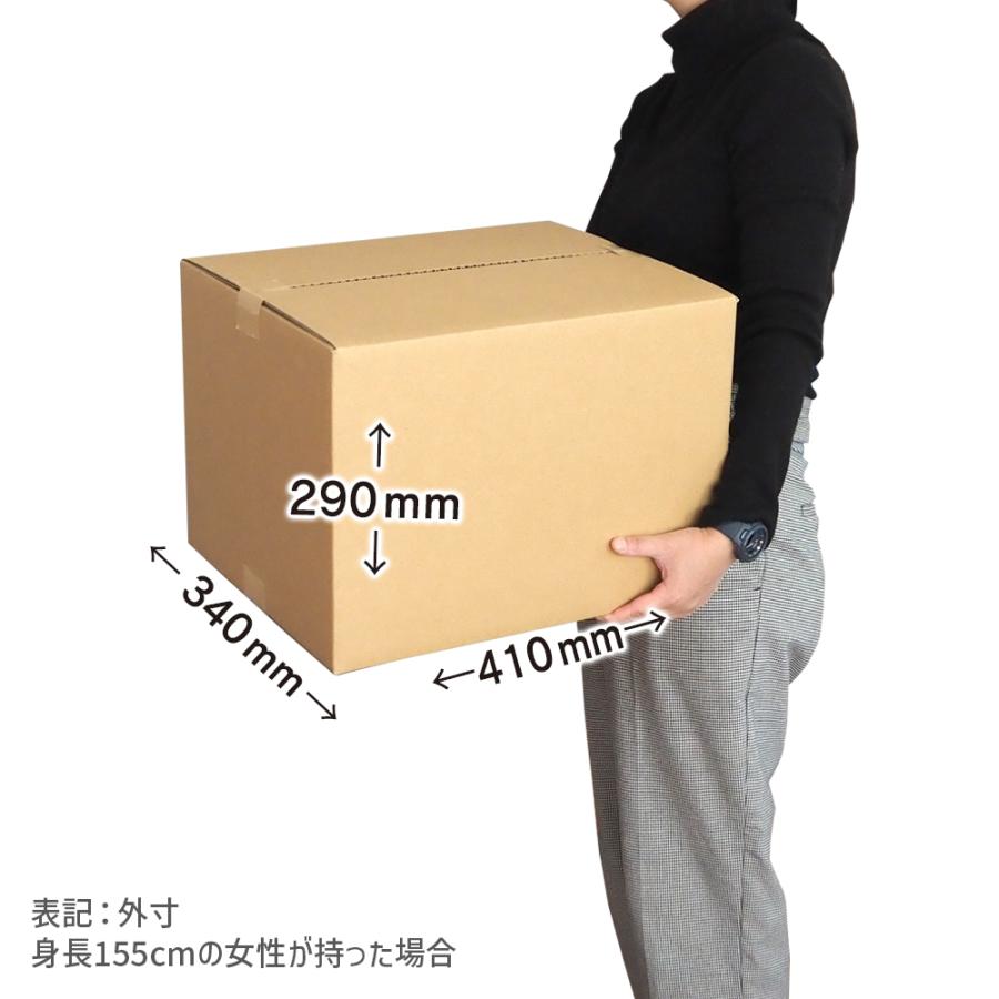 ダンボール 120サイズ 長さ405×幅335×高さ280mm Cケース（1枚） | ブランド登録なし | 02