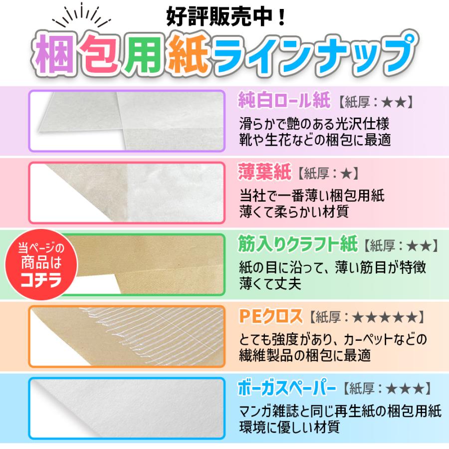 商品名/筋入りクラフト紙 1/2（ハトロン判半才サイズ/600×900mm）【1000枚】の画像