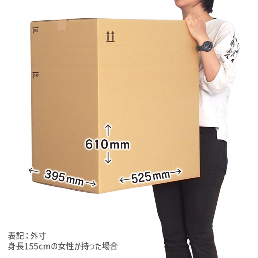 ダンボール 160サイズ 長さ520×幅390×高さ600mm P-1ケース（1枚