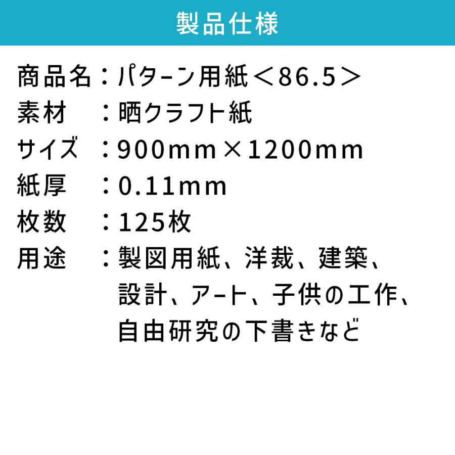 a60301 型紙用紙40番91cm巾50m　4本　新品パターン用紙 型紙を写すのに便利な手書きでも使えるパターン用紙