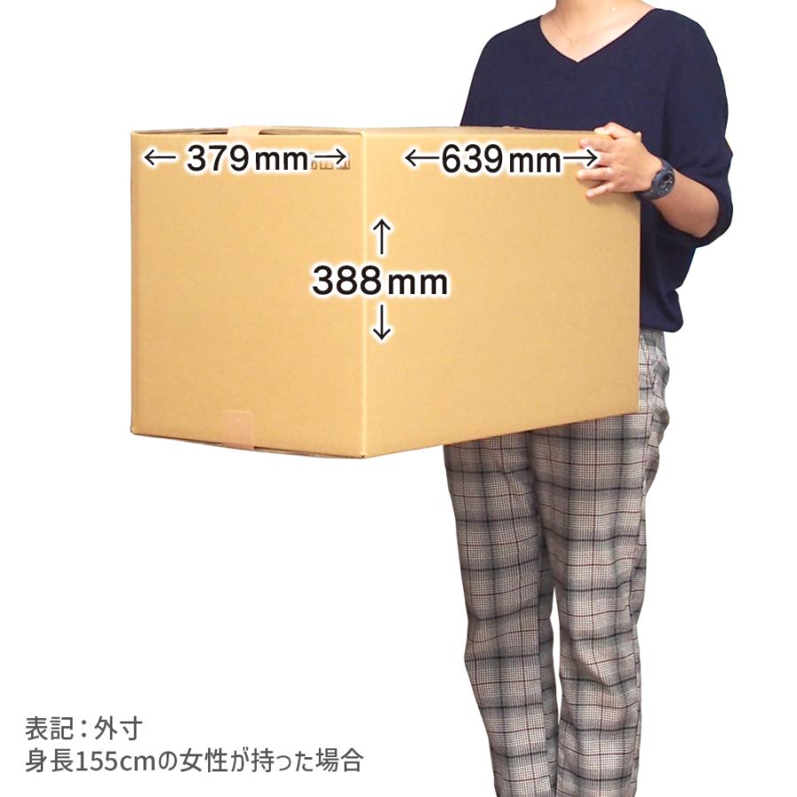 ダンボール 160サイズ 海外発送用 K6/W 長さ630×幅370×高さ370mm 特大W ダブルカートン 厚さ8mm（1枚） | ブランド登録なし | 02