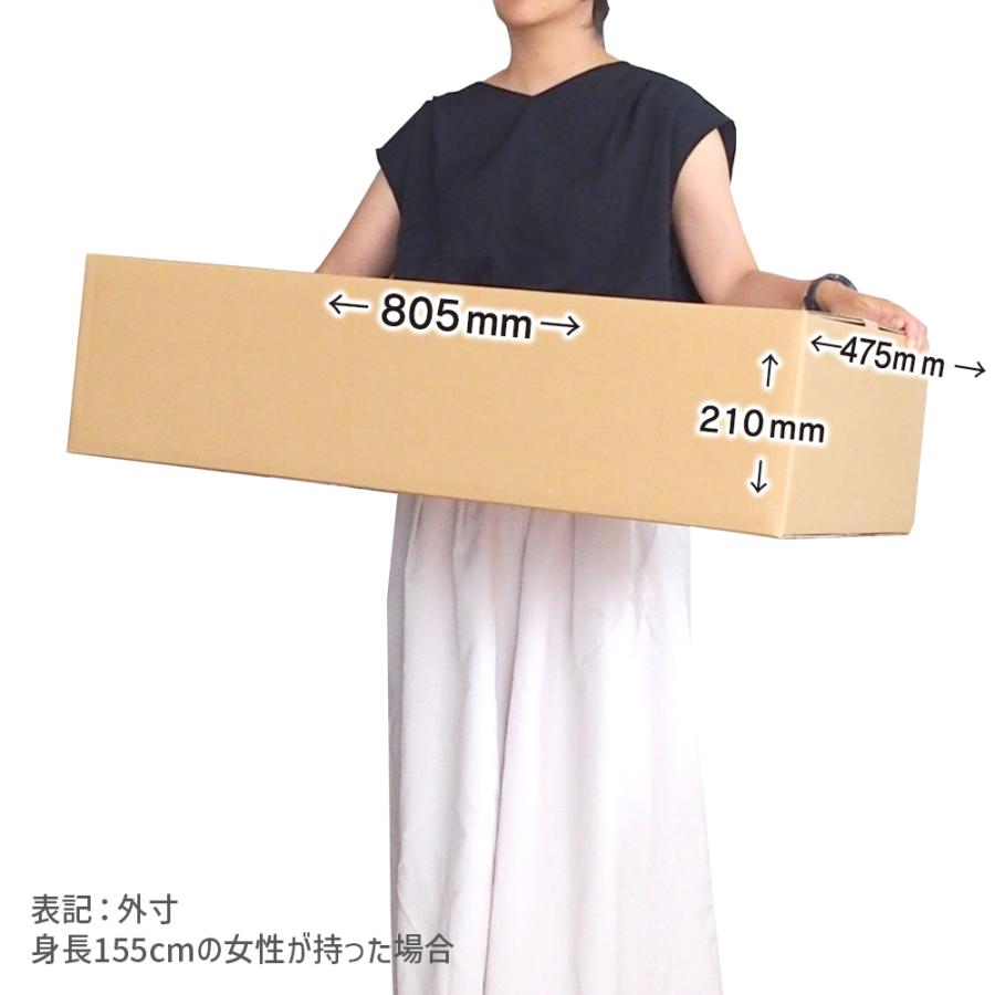 ダンボール 160サイズ 長さ800×幅470×高さ200ｍｍ TY-No.2ケース(1枚） | ブランド登録なし | 02