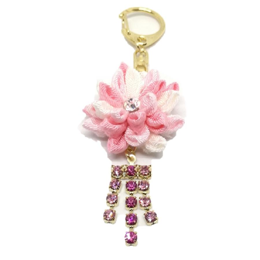 つまみ細工帯飾り　根付け　バックチャーム バッグチャーム アクセサリー つまみ細工 つまみ チャーム