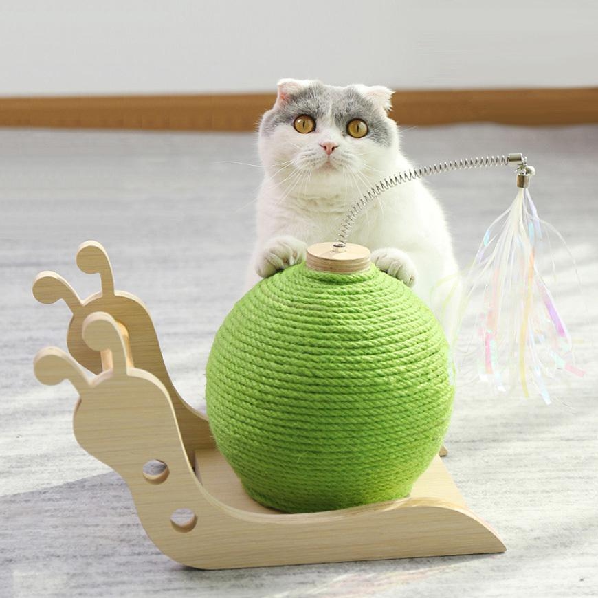 爪とぎ 猫 カタツムリ型 麻紐 おもちゃ 猫爪とぎ 爪研ぎ ねこ 頑丈