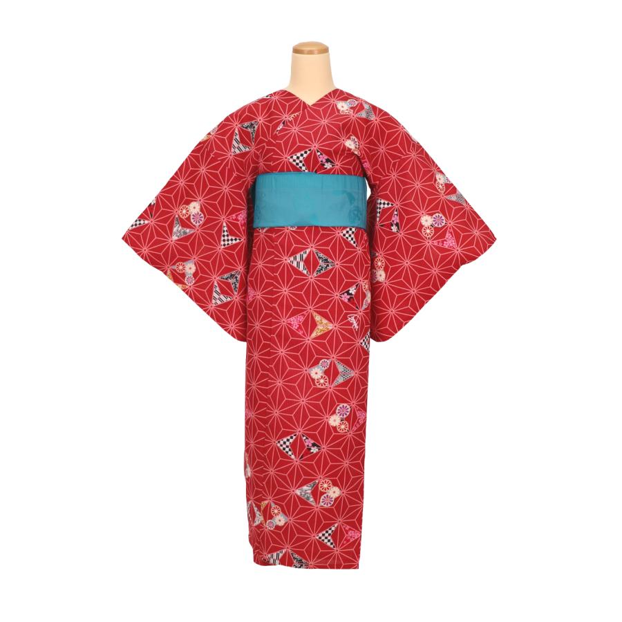 簡単に着れる 洗える 着くずれない 浴衣 SSサイズ 単品 レディース 衿