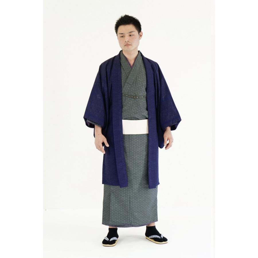 簡単に着れる 洗える 袷 6点セット（着物＋羽織＋襦袢＋帯＋羽織紐＋ 
