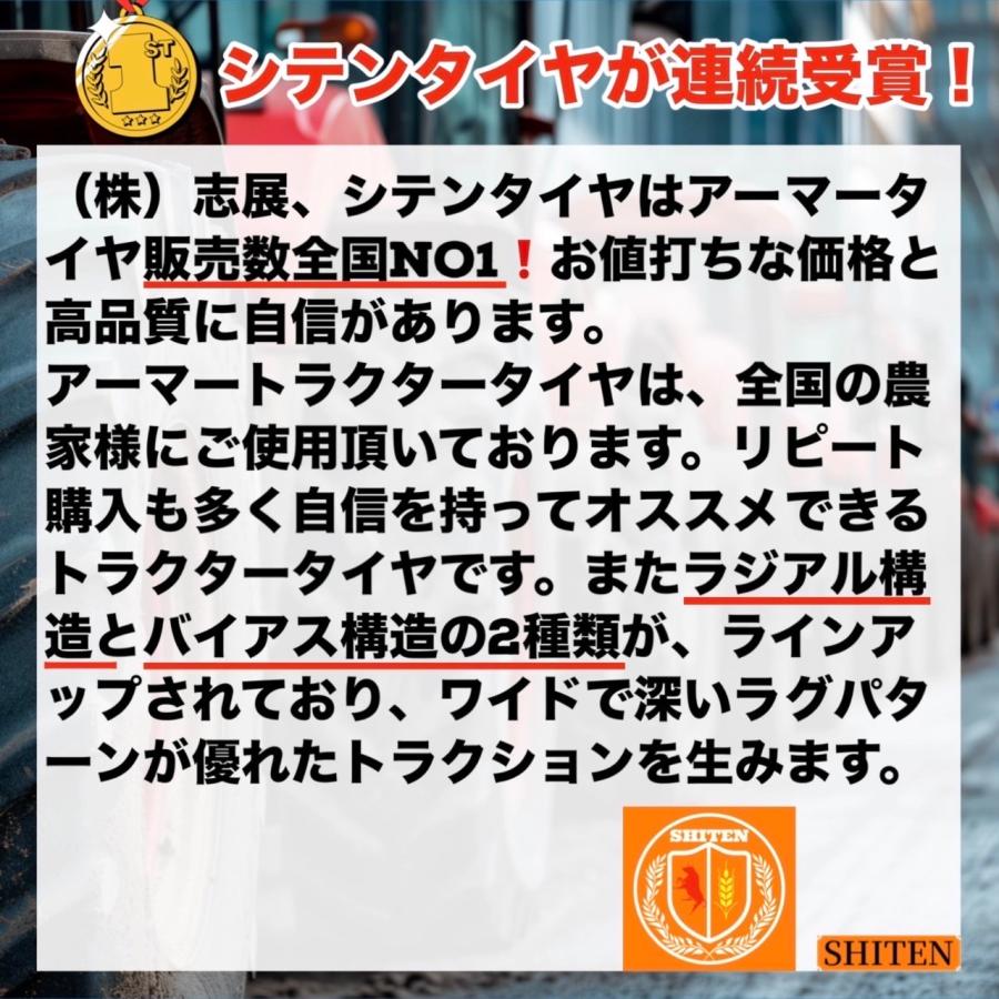 ホイルローダー・タイヤショベル用タイヤ｜18.4-24 10PR R-4A チューブレス｜ARMOUR アーマーの画像