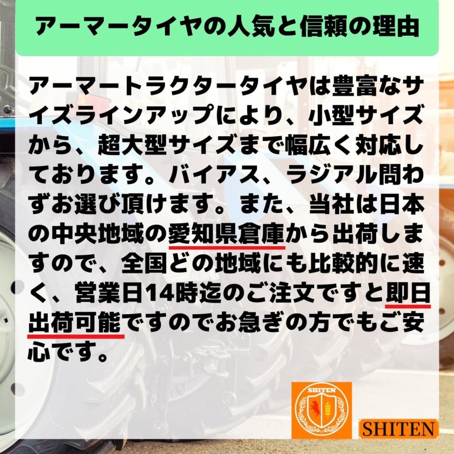 トラクター用タイヤ　8.3-24 8PR（チューブ付） 中国大手メーカー「アーマー社」製　｜shiten-tire｜07