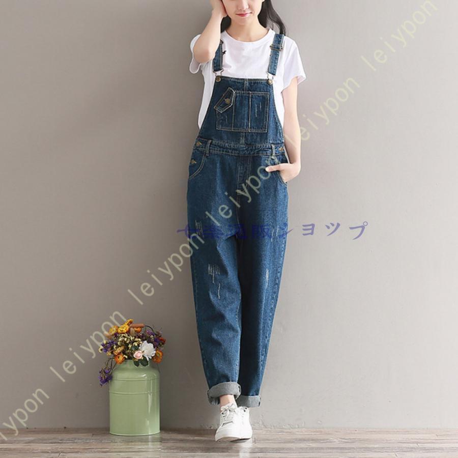 オーバーオール レディース デニム 大きいサイズ 大人