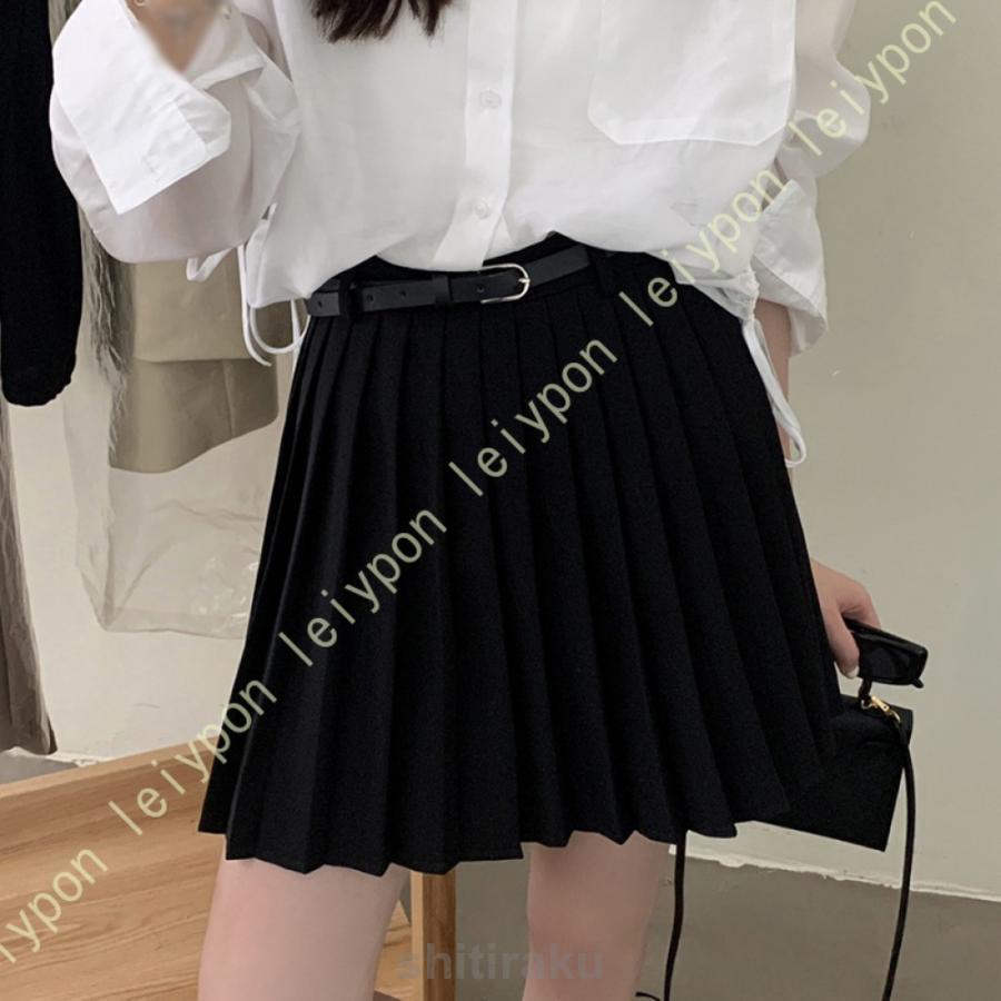 スカート ボックス プリーツスカート レディース ハイウエスト A
