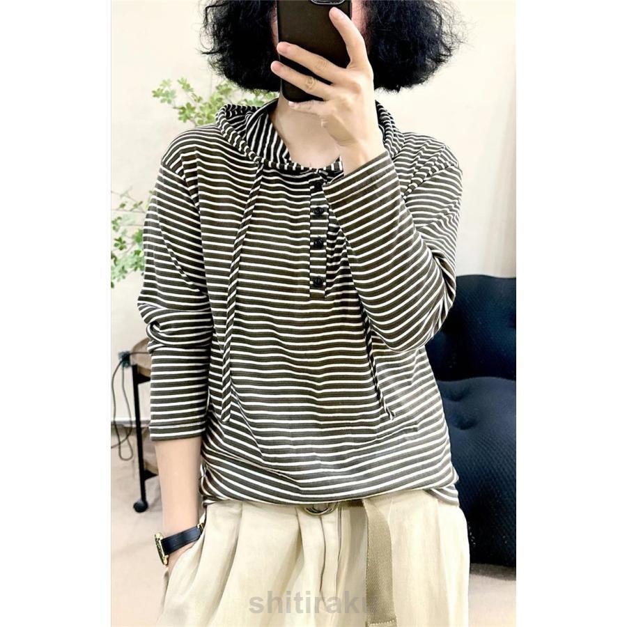 パーカー レディース 春 ボーダー カジュアル スウェット レディース トレーナー ゆったり フード付き おしゃれ プルオーバー カットソー きれいめ リラックス 長袖tシャツ フード付き パーカー レディース トップス