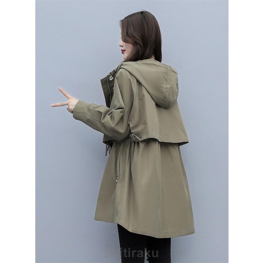 スプリングコート レディース トレンチコート 長袖 カーディガン 春 秋 ミドル丈 ロング シンプル 無地 おしゃれ 羽織り 通勤 | ブランド登録なし | 17
