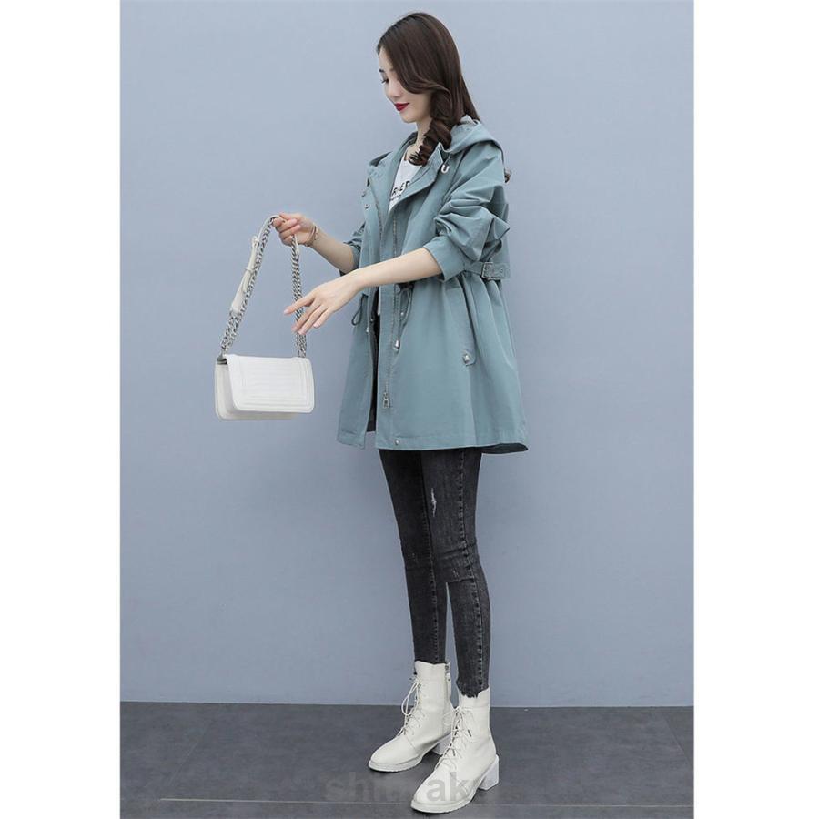 スプリングコート レディース トレンチコート 長袖 カーディガン 春 秋 ミドル丈 ロング シンプル 無地 おしゃれ 羽織り 通勤 | ブランド登録なし | 09