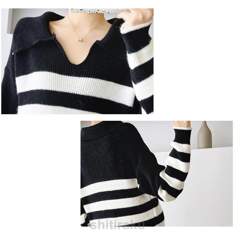 マタニティ 服 ワンピース リブワンピ ボーダー柄 ニットソー フレアワンピース 妊婦服 長袖 マタニティワンピース | ブランド登録なし | 04