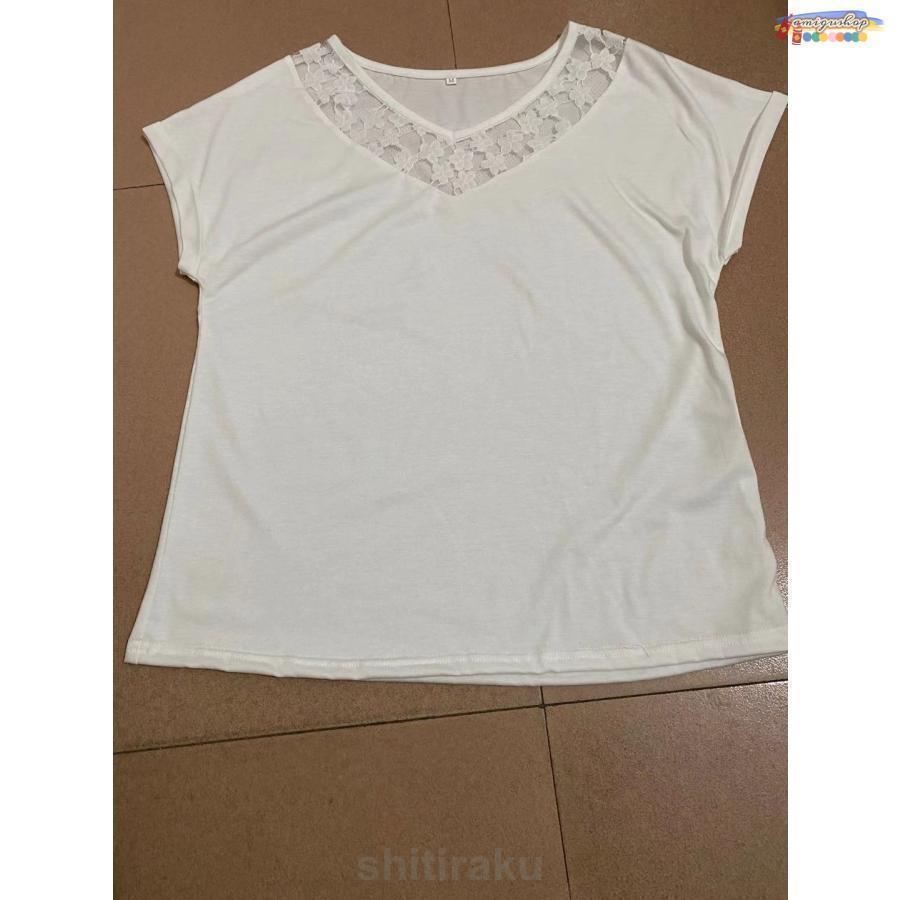 Tシャツ 半袖 綿麻混風 花柄 トップス ゆったり シャツブラウス 着痩せ 体型カバー カットソー プルオーバー春 夏 秋 | ブランド登録なし | 12