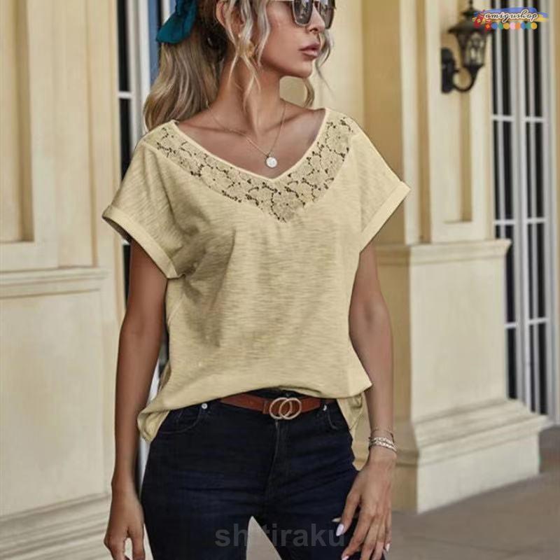 Tシャツ 半袖 綿麻混風 花柄 トップス ゆったり シャツブラウス 着痩せ 体型カバー カットソー プルオーバー春 夏 秋 | ブランド登録なし | 02