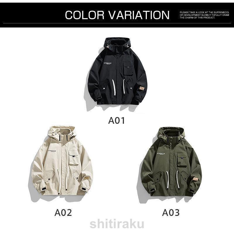 マウンテンパーカー メンズ ウィンドブレーカー フード付け バイク 登山 パーカー ジャケット レディース  防風 防水 大きいサイズ | ブランド登録なし | 04