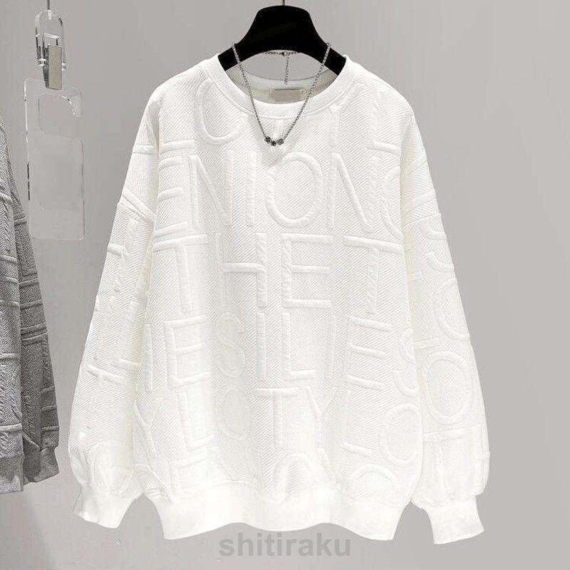 トレーナー レディース 長袖 スウェット トップス クルーネック カジュアル プルオーバー おしゃれ 英文字 韓国 ゆったり 着痩せ 通勤 通学 | ブランド登録なし | 01