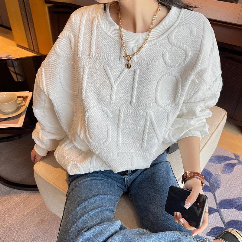 トレーナー レディース 長袖 スウェット トップス クルーネック カジュアル プルオーバー おしゃれ 英文字 韓国 ゆったり 着痩せ 通勤 通学 | ブランド登録なし | 07