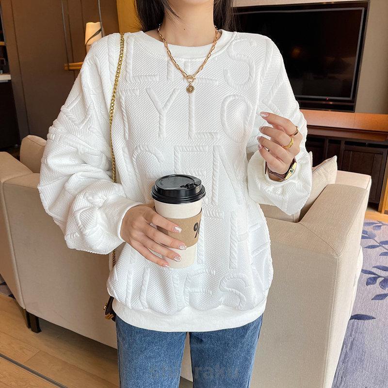 トレーナー レディース 長袖 スウェット トップス クルーネック カジュアル プルオーバー おしゃれ 英文字 韓国 ゆったり 着痩せ 通勤 通学 | ブランド登録なし | 08