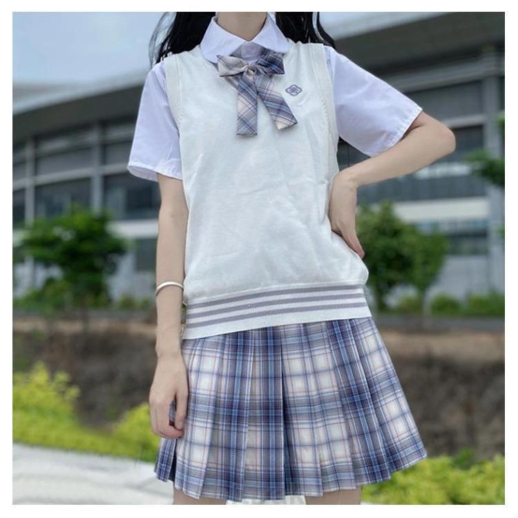 ニット ライン入り 女の子 ライン入り ギフト ニット 学生服 Vネック ベスト 制服 かわいい セーター 高校 高校生 中学 レディース ショート | ブランド登録なし | 11