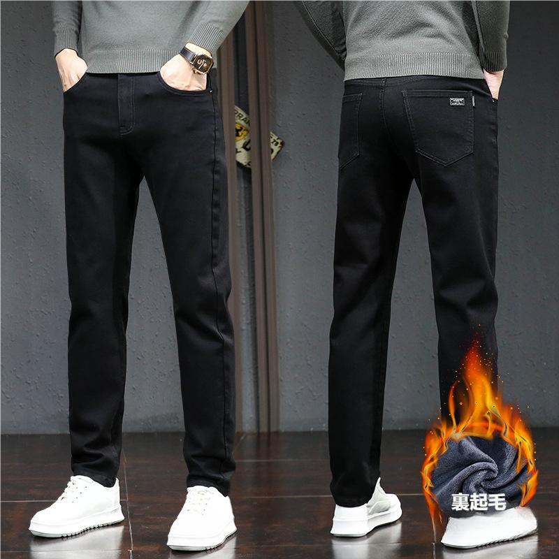 デニムパンツ暖パンツメンズ裏起毛暖チノパンスキニージーンズストレッチパンツ冬ズボン暖かい美脚秋冬伸縮性保温カジュアル | ブランド登録なし