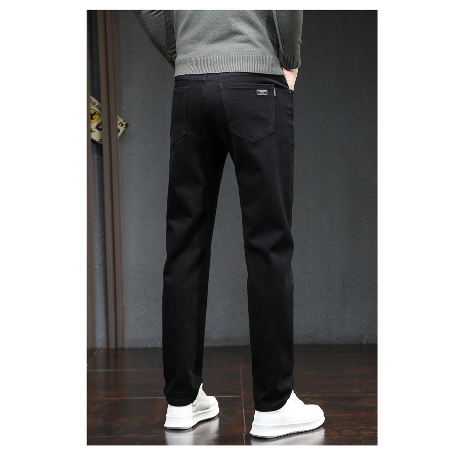 デニムパンツ暖パンツメンズ裏起毛暖チノパンスキニージーンズストレッチパンツ冬ズボン暖かい美脚秋冬伸縮性保温カジュアル | ブランド登録なし | 10