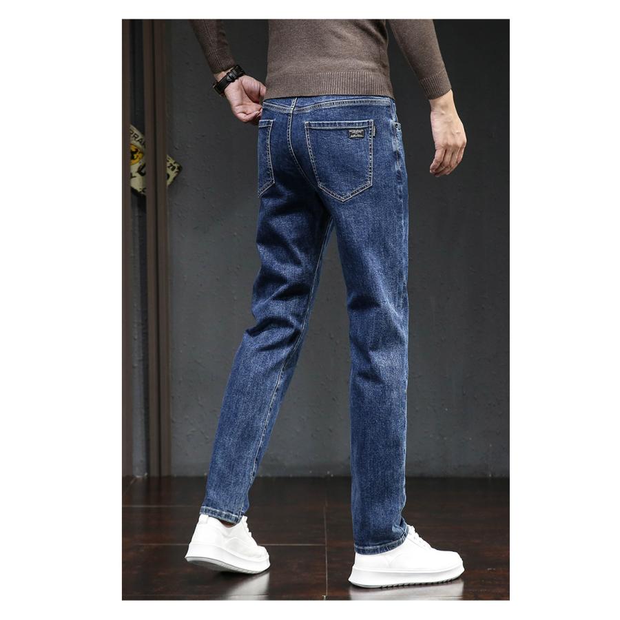 デニムパンツ暖パンツメンズ裏起毛暖チノパンスキニージーンズストレッチパンツ冬ズボン暖かい美脚秋冬伸縮性保温カジュアル | ブランド登録なし | 13