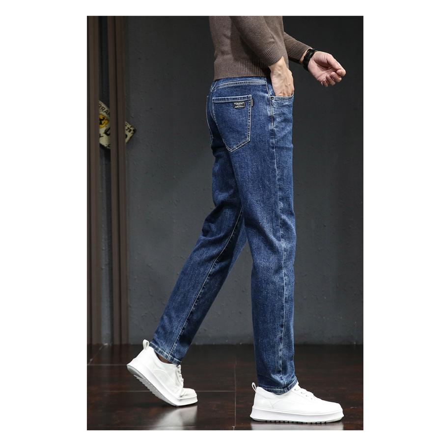 デニムパンツ暖パンツメンズ裏起毛暖チノパンスキニージーンズストレッチパンツ冬ズボン暖かい美脚秋冬伸縮性保温カジュアル | ブランド登録なし | 14